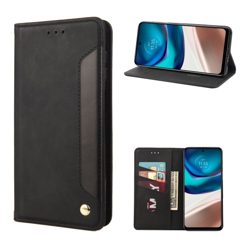 

For Motorola Moto G42 Skin Feel Splicing Leather Phone Case(Black)
