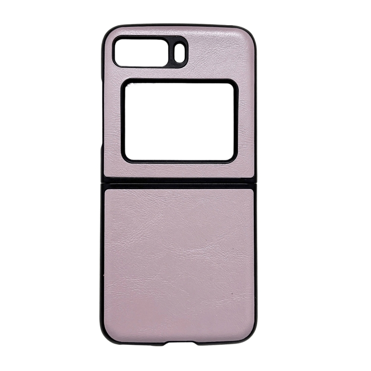 

For Motorola Moto Razr 2022 Cowhide Texture PU Phone Case(Pink)
