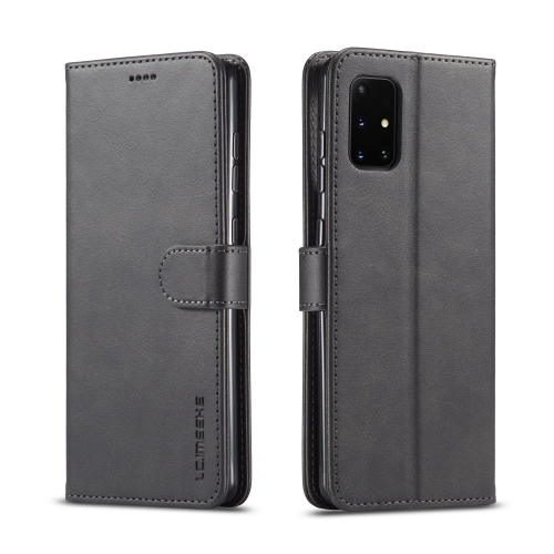 

For Galaxy A41 LC.IMEEKE Calf Texture Horizontal Flip Leather Case, with Holder & Card Slots & Wallet & Photo Frame(Black)