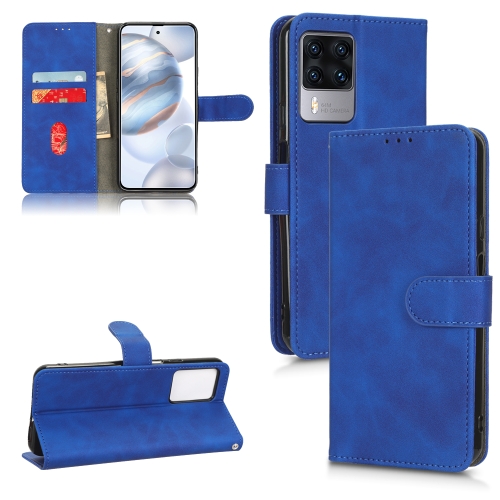 

For Cubot X50 Skin Feel Magnetic Flip Leather Phone Case(Blue)