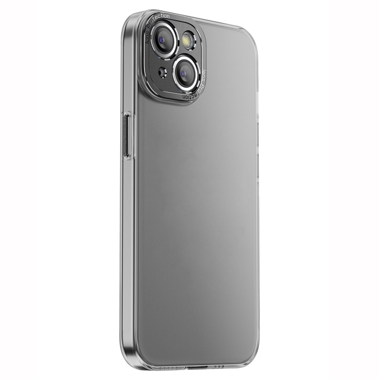 

For iPhone 13 PC Crystal Clear Frosted Phone Case(Black)