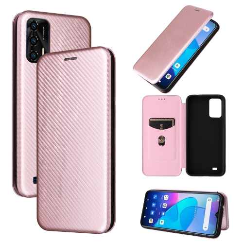 

For Oukitel C31 Carbon Fiber Texture Leather Phone Case(Pink)