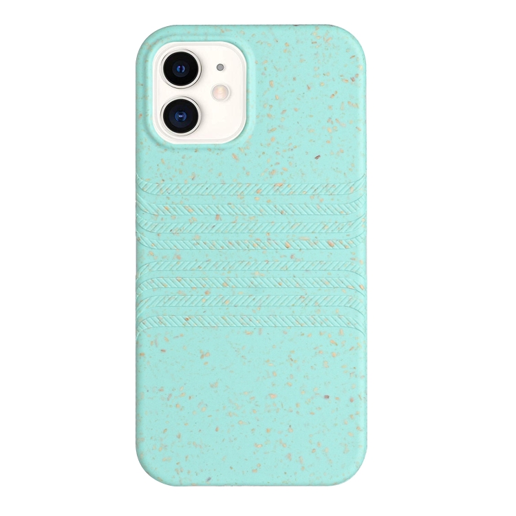

For iPhone 12 Wheat Straw Material Degradable TPU Phone Case(Light Green)