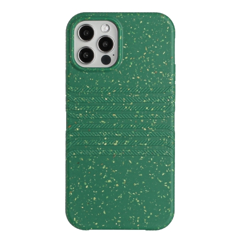 

For iPhone 12 Pro Wheat Straw Material Degradable TPU Phone Case(Dark Green)