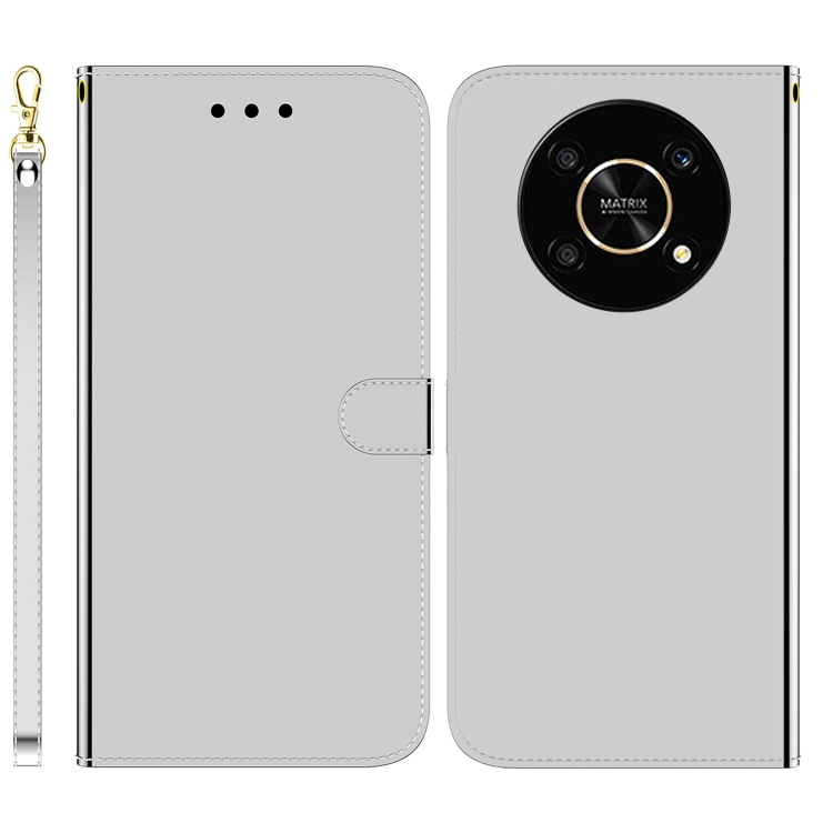 

For Honor X9 / X9 5G Imitated Mirror Surface Flip Leather Phone Case(Silver)