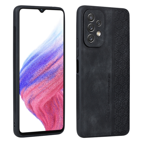

For Samsung Galaxy A13 AZNS 3D Embossed Skin Feel Phone Case(Black)