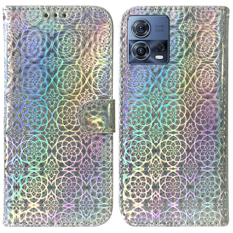 

For Motorola Moto S30 Pro 5G / Edge 30 Fusion Colorful Magnetic Buckle Leather Phone Case(Silver)