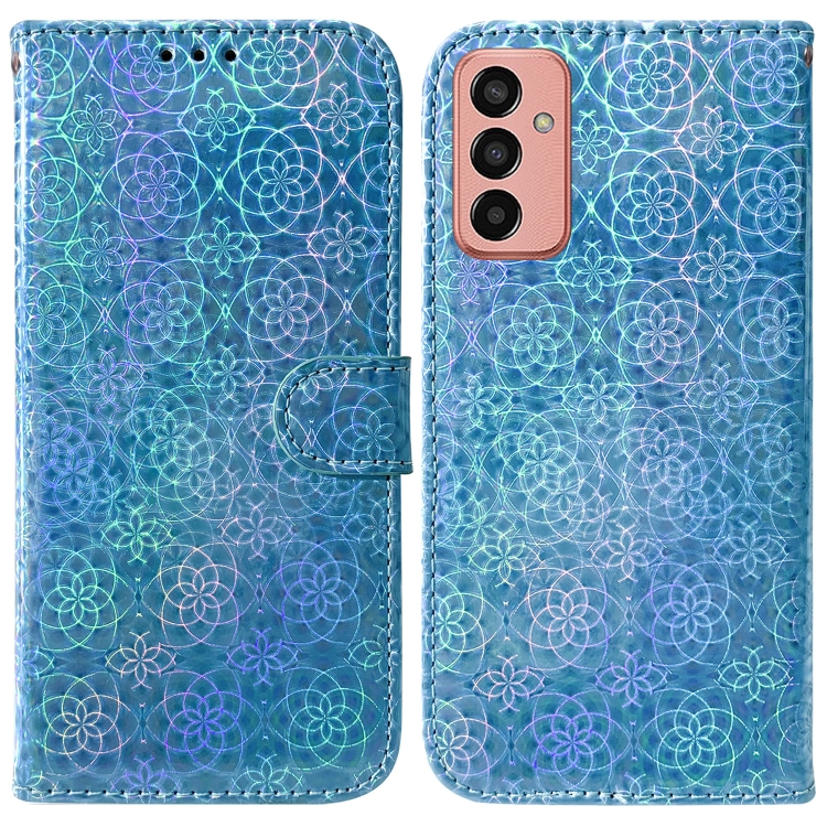 

For Samsung Galaxy M13 4G Colorful Magnetic Buckle Leather Phone Case(Blue)