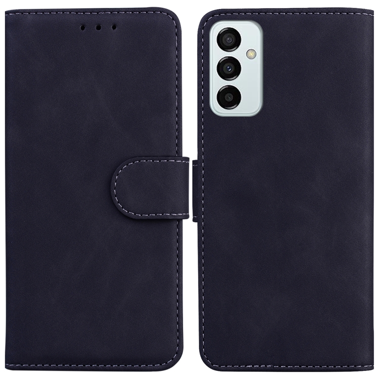 

For Samsung Galaxy M13 4G Skin Feel Pure Color Flip Leather Phone Case(Black)