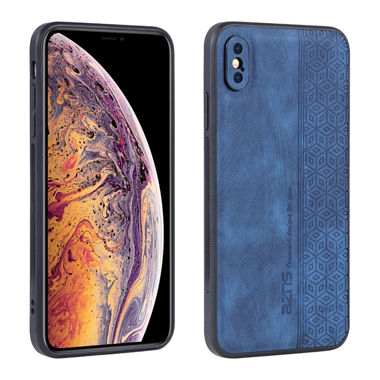 

For iPhone XR AZNS 3D Embossed Skin Feel Phone Case(Sapphire Blue)