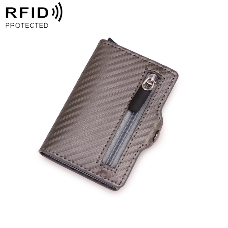 

C1911H9 RFID Multi-card PU Leather Metal Card Package(Silver)