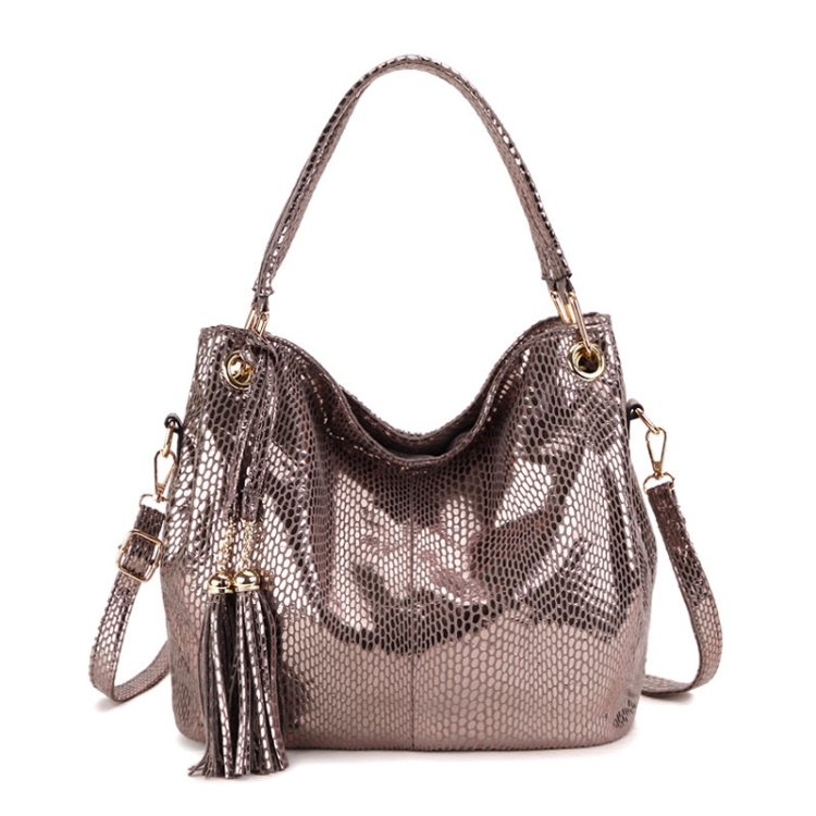 

DSY1727 Large Capacity Serpentine Fringe Handbag(Silver)