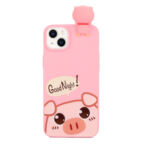 

For iPhone 14 Shockproof Cartoon TPU Phone Case(Cute Pig)