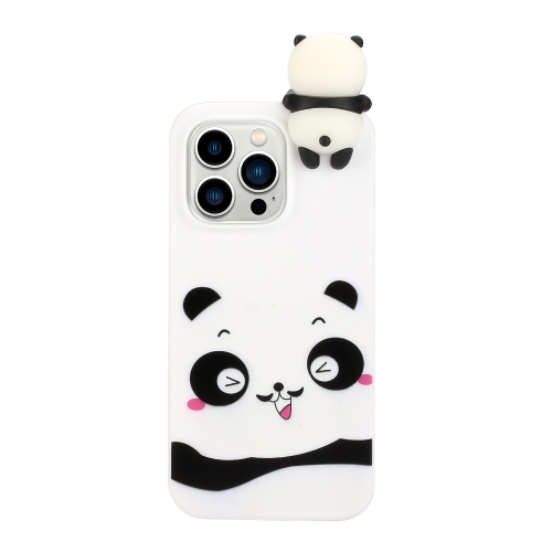 

For iPhone 14 Pro Shockproof Cartoon TPU Phone Case(Shy Panda)