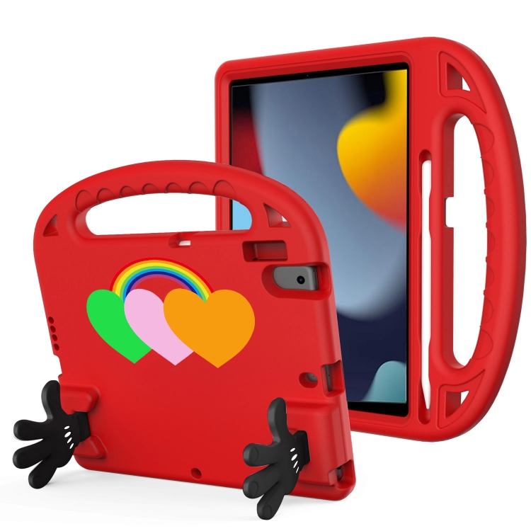 

For iPad 10.2 / iPad Pro 10.5 Love Small Palm Holder EVA Tablet Case(Red)