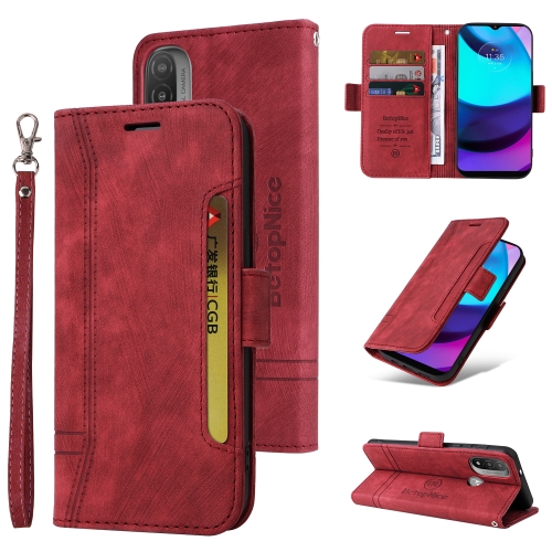For Motorola Moto E20 / E30 / E40 BETOPNICE Dual-side Buckle Leather Phone Case(Red)