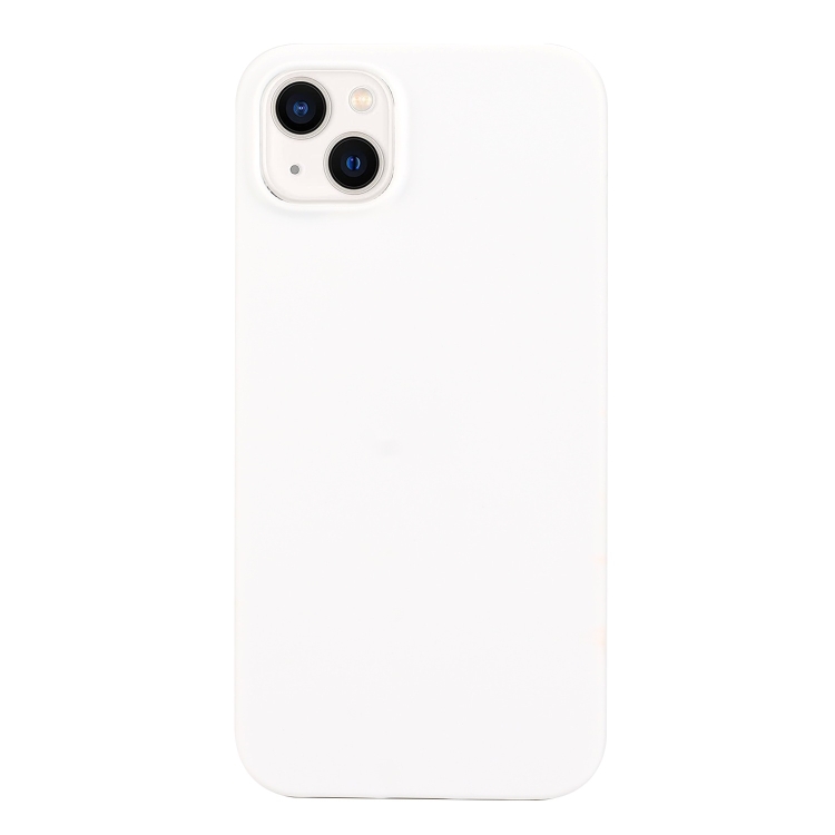 

For iPhone 14 Solid Color Frosted Silicone Phone Case(White)