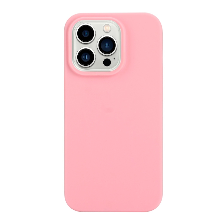 

For iPhone 14 Pro Solid Color Frosted Silicone Phone Case(Dark Pink)