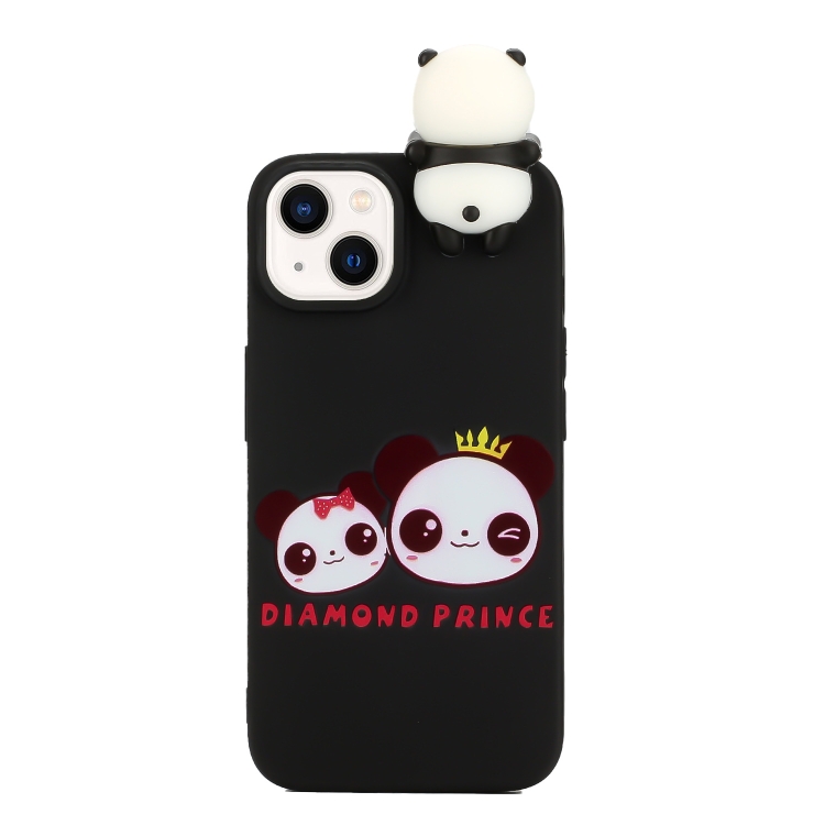 

For iPhone 14 Shockproof Cartoon TPU Phone Case(Two Pandas)