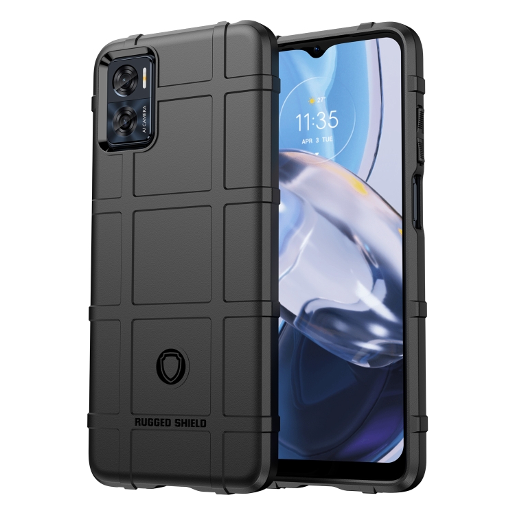

For Motorola Moto E22 Full Coverage Shockproof TPU Phone Case(Black)