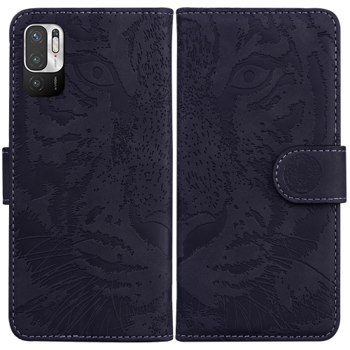 

For Xiaomi Redmi Note 11T Pro / 11T Pro+ 5G Tiger Embossing Pattern Flip Leather Phone Case(Black)