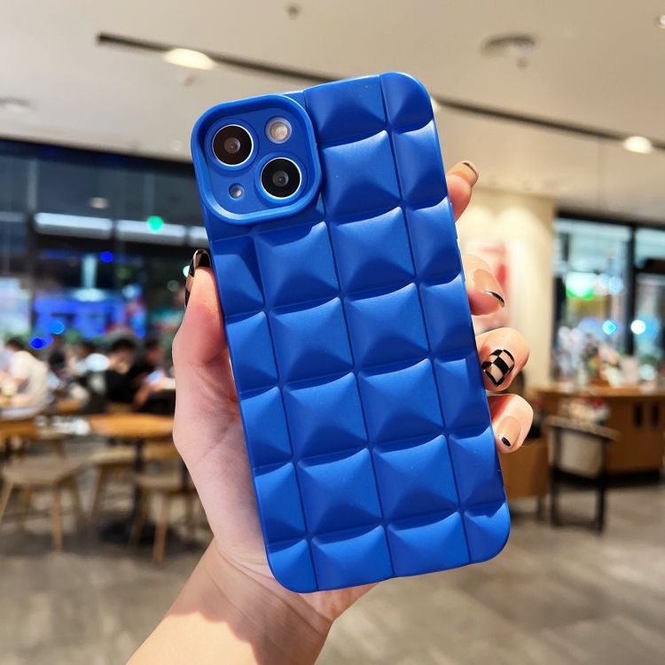 

For iPhone 12 Pro Max 3D Grid TPU Phone Case(Blue)