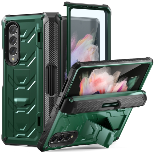 

For Samsung Galaxy Z Fold3 5G Armored All-inclusive Shockproof Folding Phone Case(Army Green)