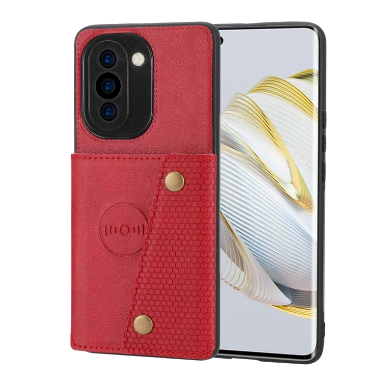 

For Huawei nova 10 Pro Double Buckle Magnetic Phone Case(Red)