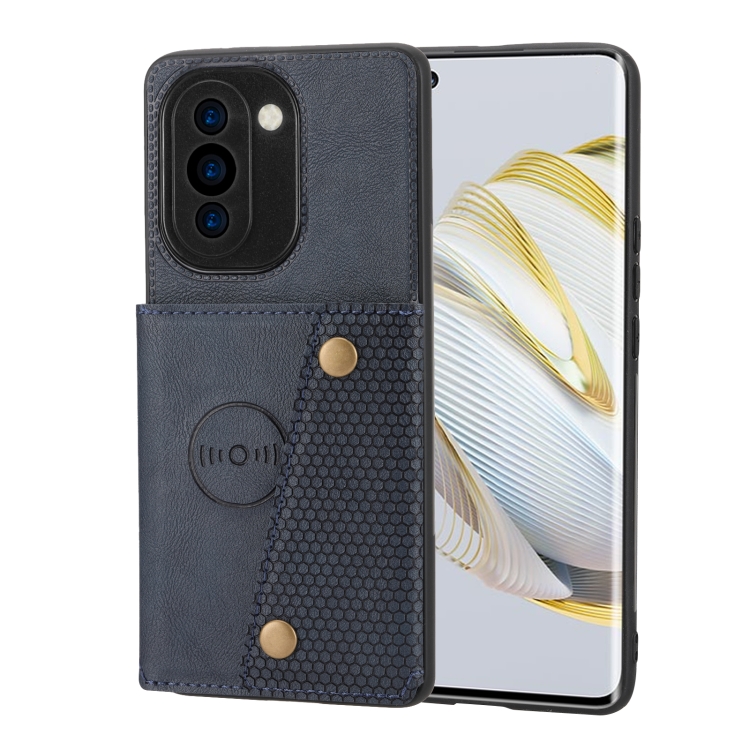 

For Huawei nova 10 Pro Double Buckle Magnetic Phone Case(Blue)