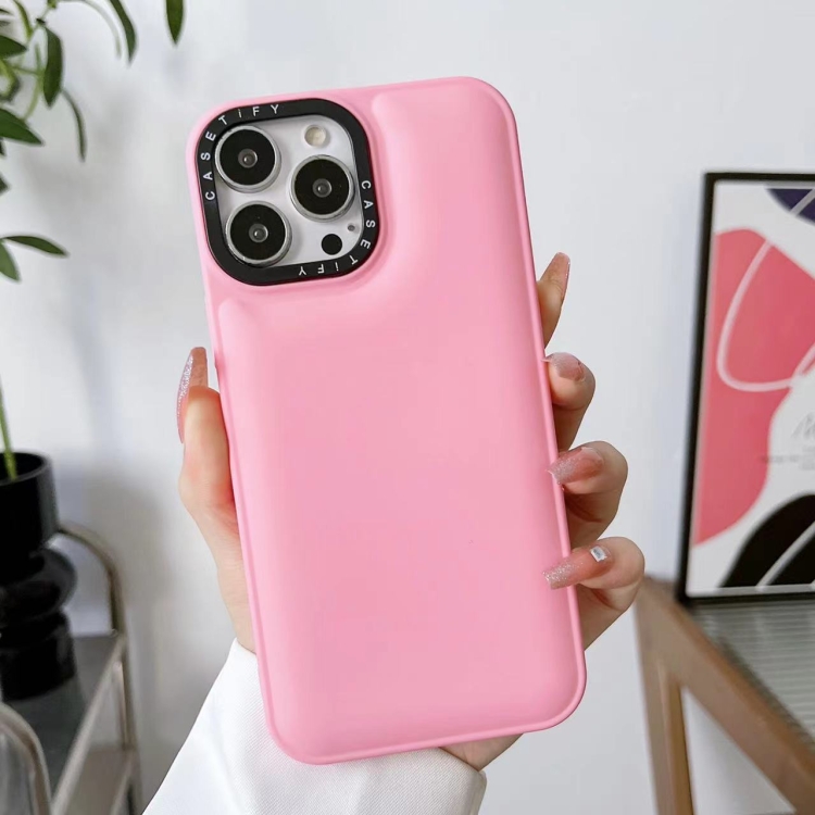 

For iPhone 13 Pro Liquid Silicone Bread Bubble Phone Case(Pink)