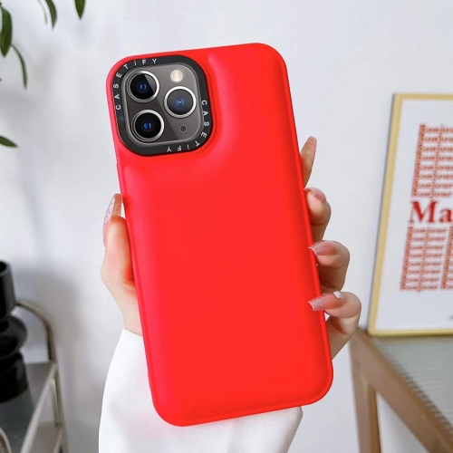 

For iPhone 11 Pro Max Liquid Silicone Bread Bubble Phone Case(Red)