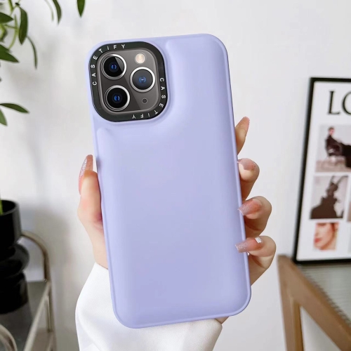 

For iPhone 11 Pro Liquid Silicone Bread Bubble Phone Case(Purple)