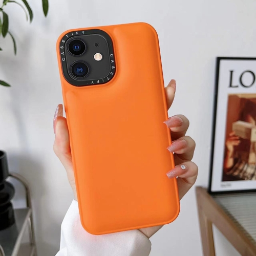 

For iPhone 11 Liquid Silicone Bread Bubble Phone Case(Orange)