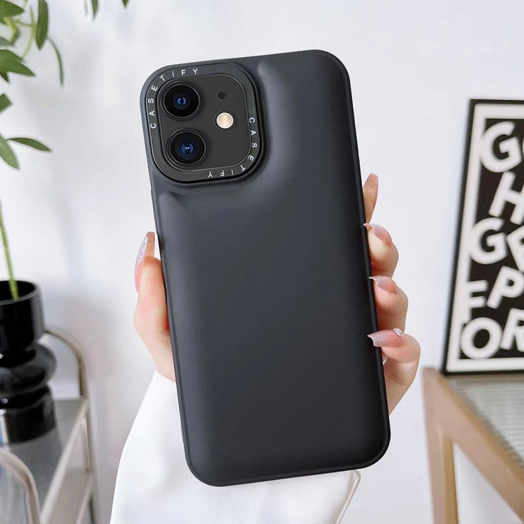 

For iPhone 11 Liquid Silicone Bread Bubble Phone Case(Black)