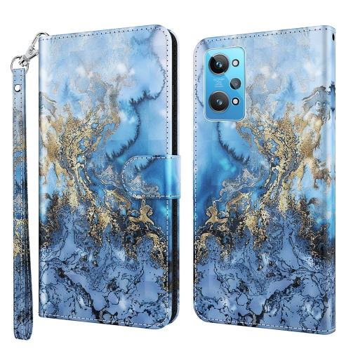 

For Realme GT2 / GT Neo2 / GT Neo 3T 3D Painting Pattern TPU + PU Phone Case(Milky Way)