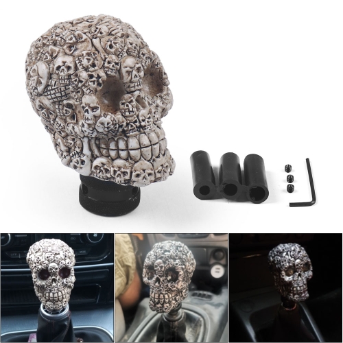 

Car Skull Manual Shift Lever Gear Head(Creamy-white)