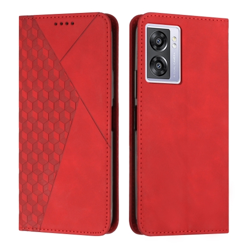 

Diamond Splicing Skin Feel Magnetic Leather Phone Case For OPPO A57 5G/Realme V23/A77 5G/A57 4G Global/A57e 4G Global/A57s 4G Global/A77 4G Global/OnePlus Nord N20 SE 4G Global(Red)