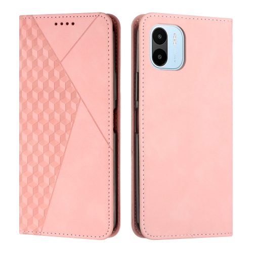 

For Xiaomi Redmi A1 Diamond Splicing Skin Feel Magnetic Leather Phone Case(Rose Gold)