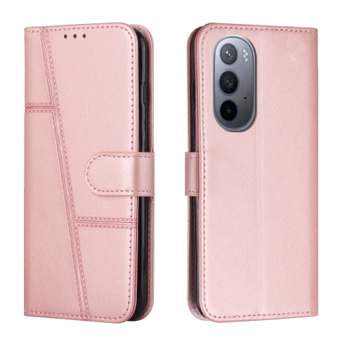 

For Motorola Moto X30 Pro 5G/Edge 30 Ultra 5G Stitching Calf Texture Buckle Leather Phone Case(Pink)