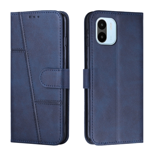 

For Xiaomi Redmi A1 Stitching Calf Texture Buckle Leather Phone Case(Blue)