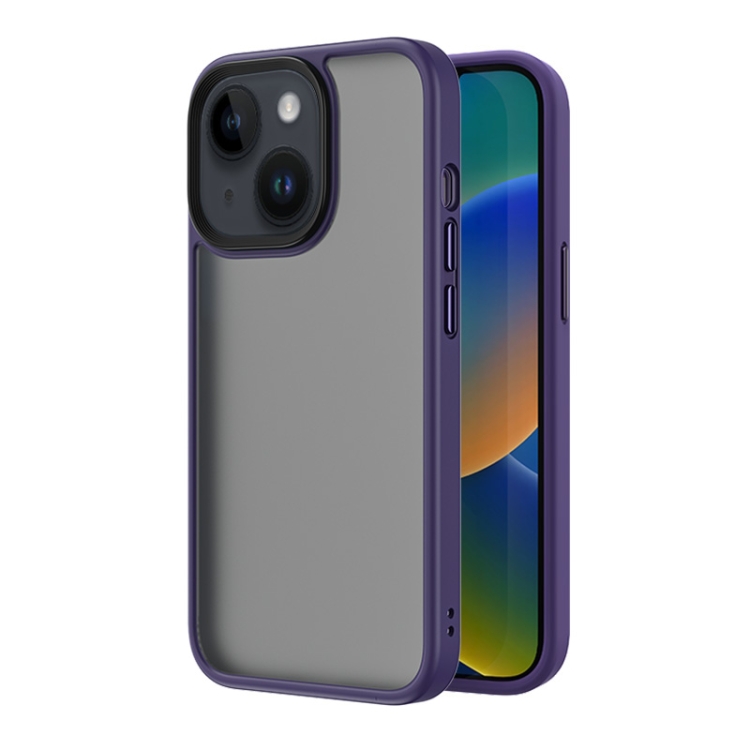 

For iPhone 14 Plus ROCK Guard Skin-feel Phone Case(Purple)