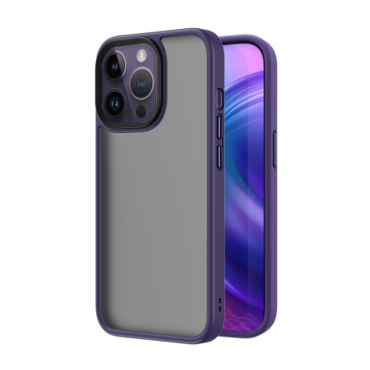 

For iPhone 14 Pro Max ROCK Guard Skin-feel Phone Case(Purple)
