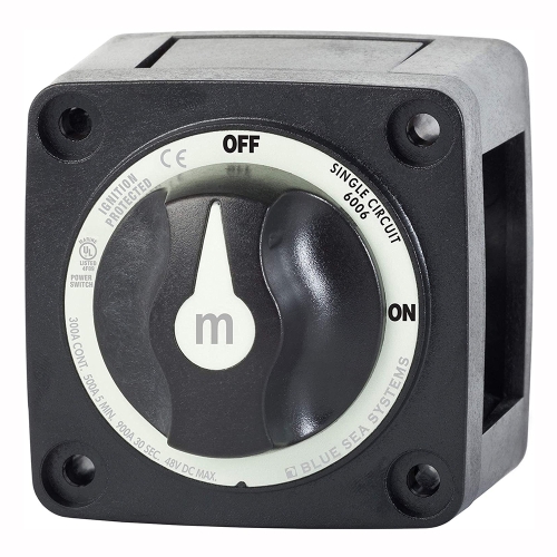 

6006 Blue Sea Systems M-Series 300A Battery Power Off Switche Disconnect Rotary Switch Cut(Black)