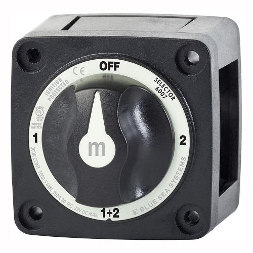 

6007 Blue Sea Systems M-Series 300A Battery Power Off Switche Disconnect Rotary Switch Cut(Black)