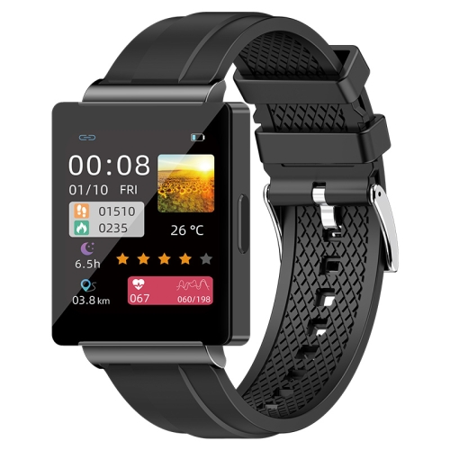 KS01 1.85 Inch Smart Watch Supports Blood Glucose Detection, Blood Pressure Detection, Blood Oxygen Detection(Black) industrial hmi board 7 inch kinco lcd touch screen panel pc mt4414te