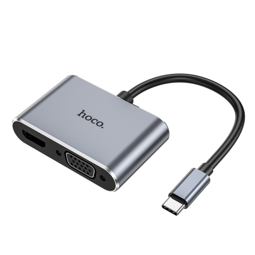 

hoco HB30 USB-C / Type-C Multifunction Converter HDTV+VGA+USB3.0+PDHUD(Tarnish)