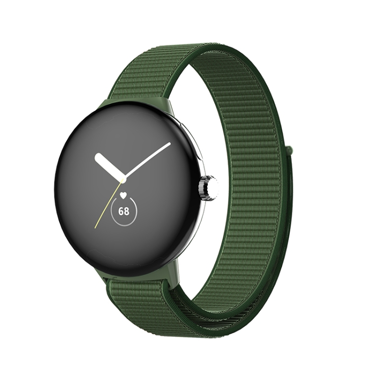 Para Google Pixel Watch correa de reloj tejida de nailon (verde
