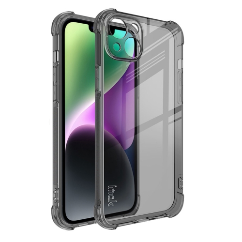 

For iPhone 14 Plus imak Shockproof Airbag TPU Phone Case(Transparent Black)