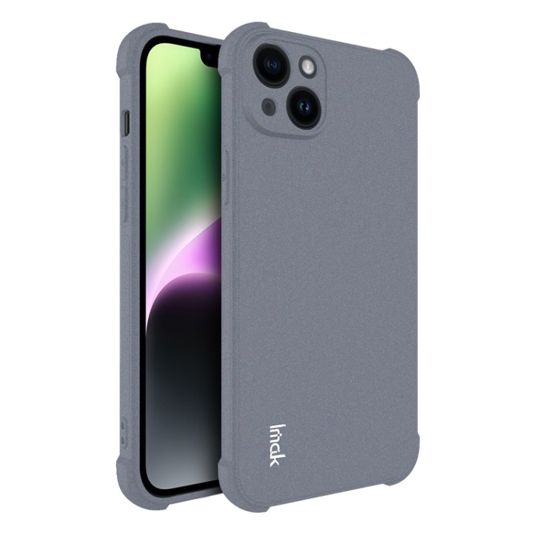 

For iPhone 14 Plus imak Shockproof Airbag TPU Phone Case(Matte Grey)