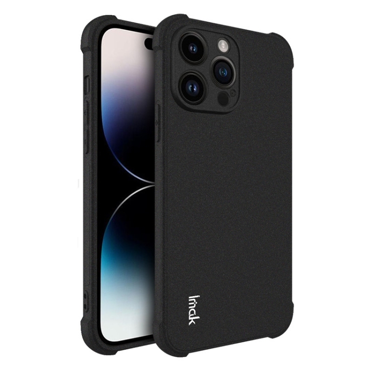 

For iPhone 14 Pro imak Shockproof Airbag TPU Phone Case(Matte Black)